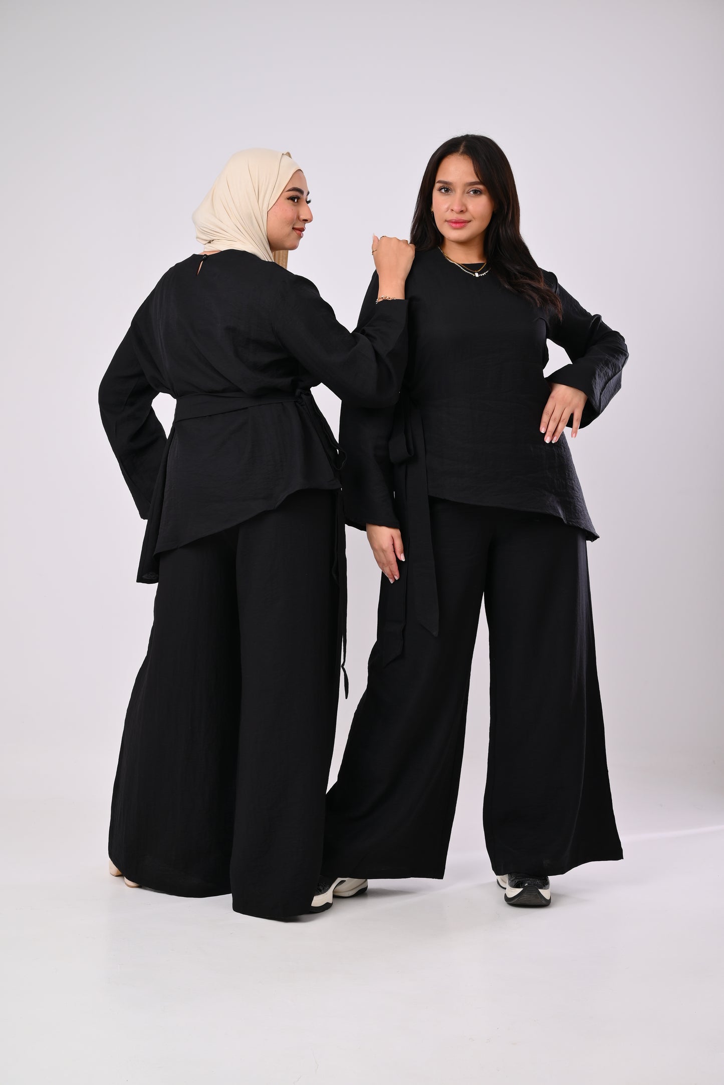 Lavender Black Linen Set